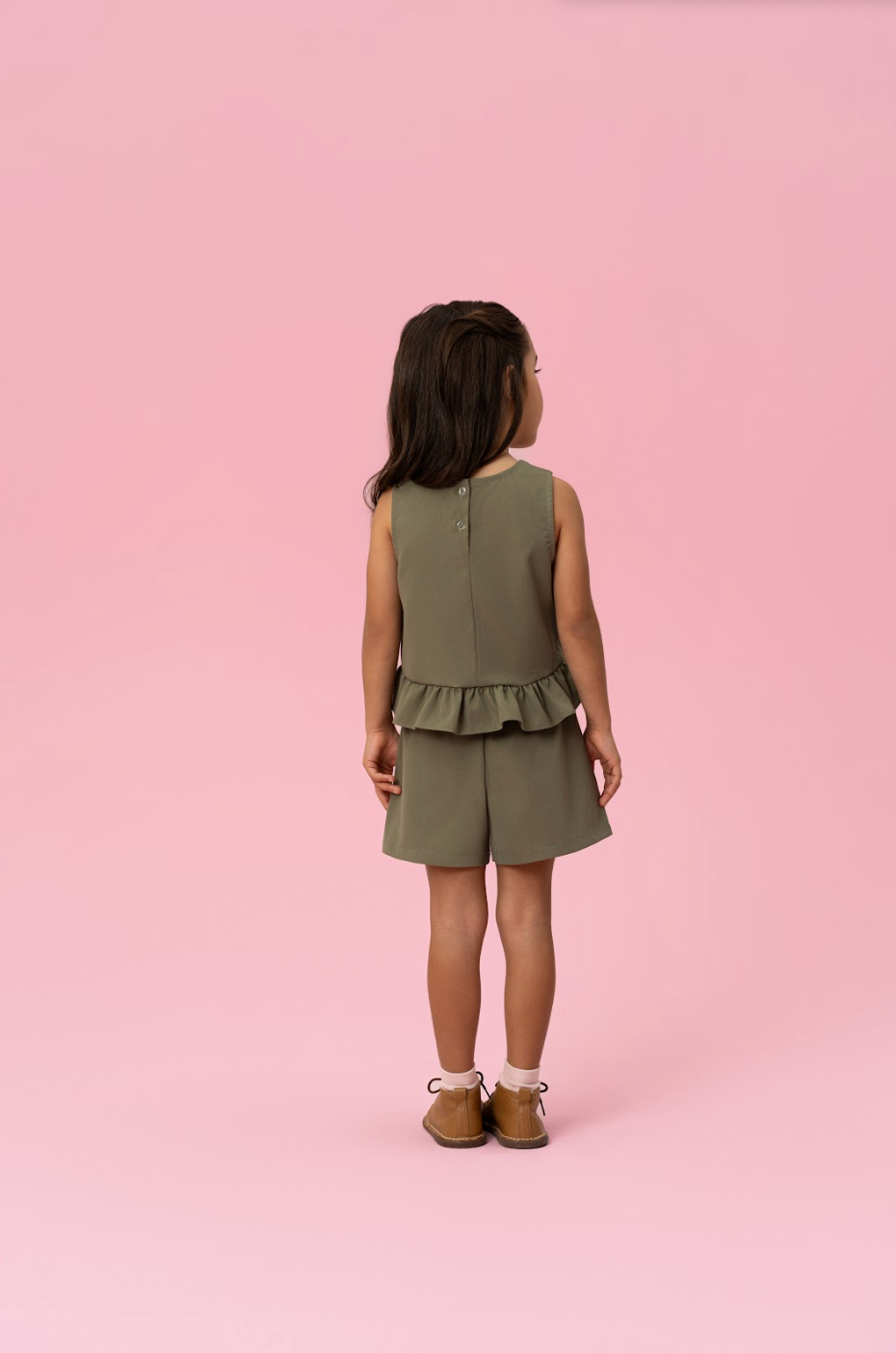 Conjunto Infantil Blusa Bordada e Shorts em Sarja - Mon Sucre