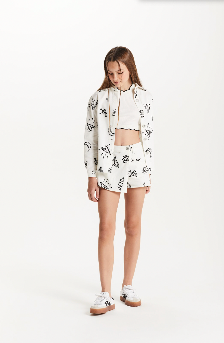Shorts-saia Teen Sarja Star Off White - Two In