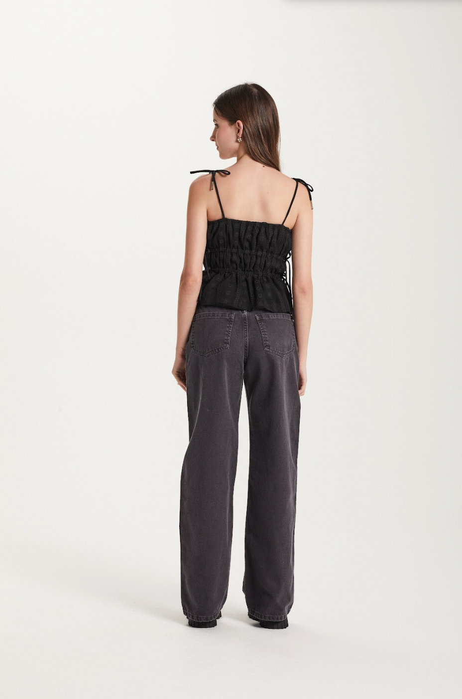 Blusa Teen Cropped Chiffon Bordado  - Two In