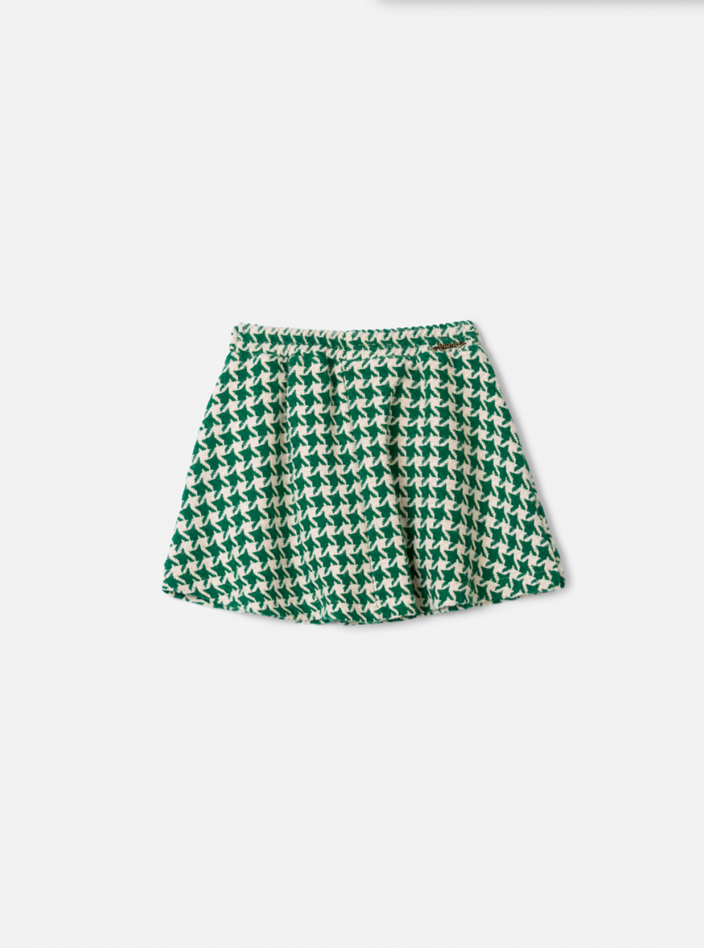 Conjunto Infantil Camisa Gola Babados Rendas e Saia de Tweed Xadrez - Animê