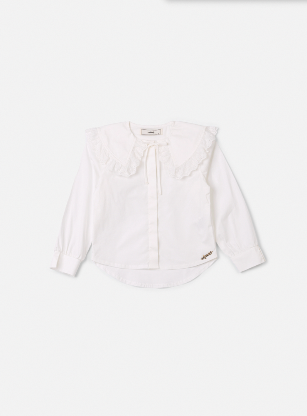 Conjunto Infantil Camisa com Laço na Gola e Saia Tweed Xadrez Verde - Animê
