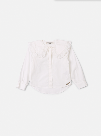 Conjunto Infantil Camisa com Laço na Gola e Saia Tweed Xadrez Verde - Animê