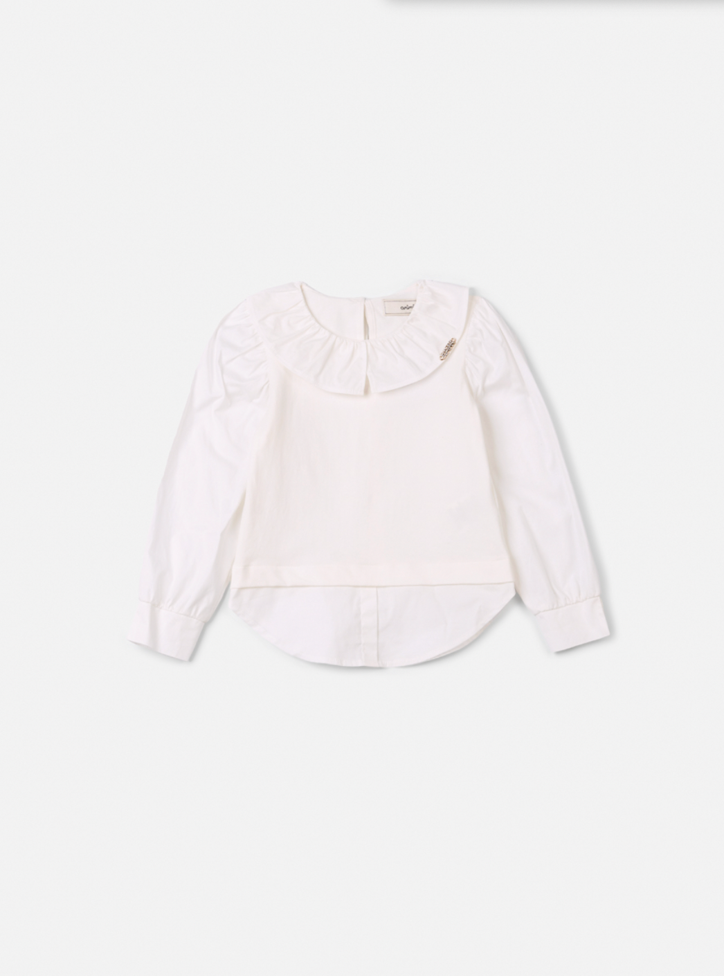 Conjunto Infantil Camisa Gola Babado e Tricot Iconic com Saia Sarja Pregas - Animê