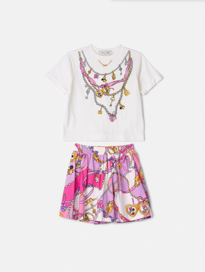 Conjunto Infantil Blusa e Saia Essentials Disney - Animê