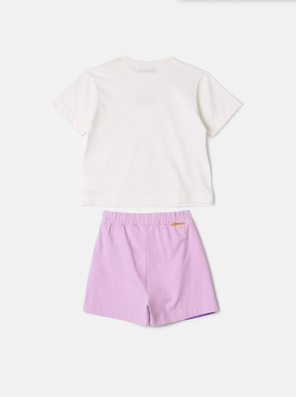Conjunto Infantil Blusa Lovely e Shorts-Saia Lenço -  Animê