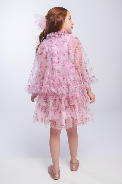 Capa Infantil Tule Glitter Rosa - Luluzinha
