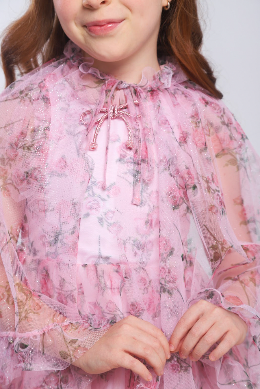 Capa Infantil Tule Glitter Rosa - Luluzinha