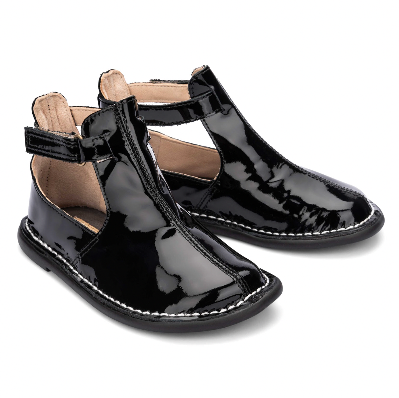 Bota Infantil Meia-Lua Verniz Noir - Petit Cheval