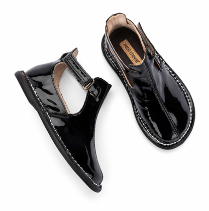 Bota Infantil Meia-Lua Verniz Noir - Petit Cheval
