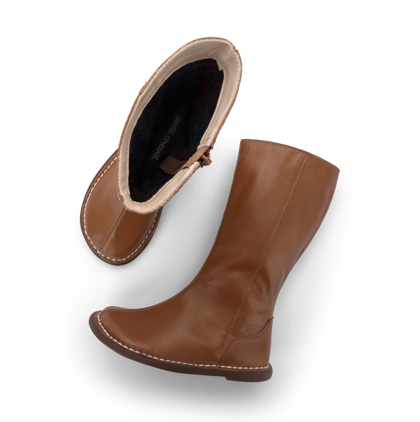 Bota Infantil Couro Pluie Nut - Petit Cheval