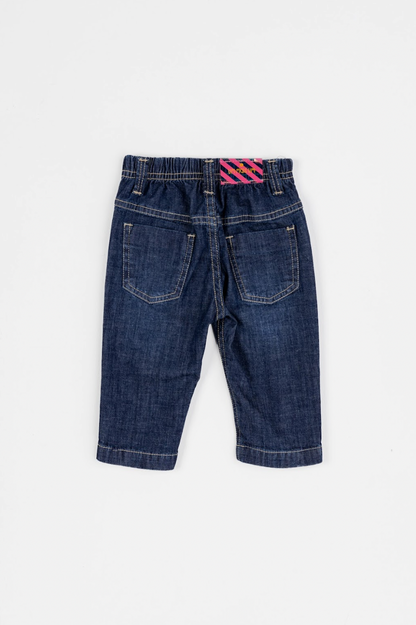 Calça Jeans Bebê Estampada Leve Com Elastano - Um Mais Um PRÉ-VENDA