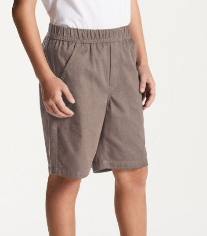 Bermuda Infantil Sarja Confort  Bege - Um Mais Um PRÉ-VENDA