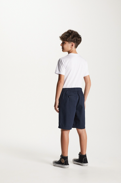 Bermuda Infantil Sarja Confort Marinho - Um Mais Um PRÉ-VENDA