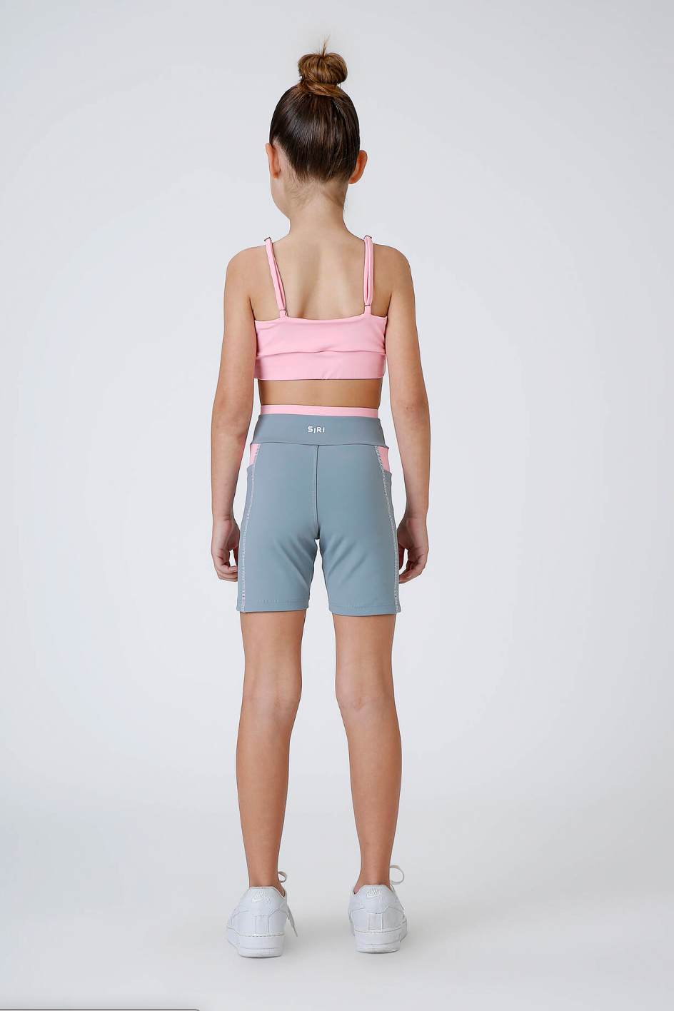 Conjunto Infantil Top Sara Ballet Rosa e Bermuda Sara Ballet Cinza - Siri Sport