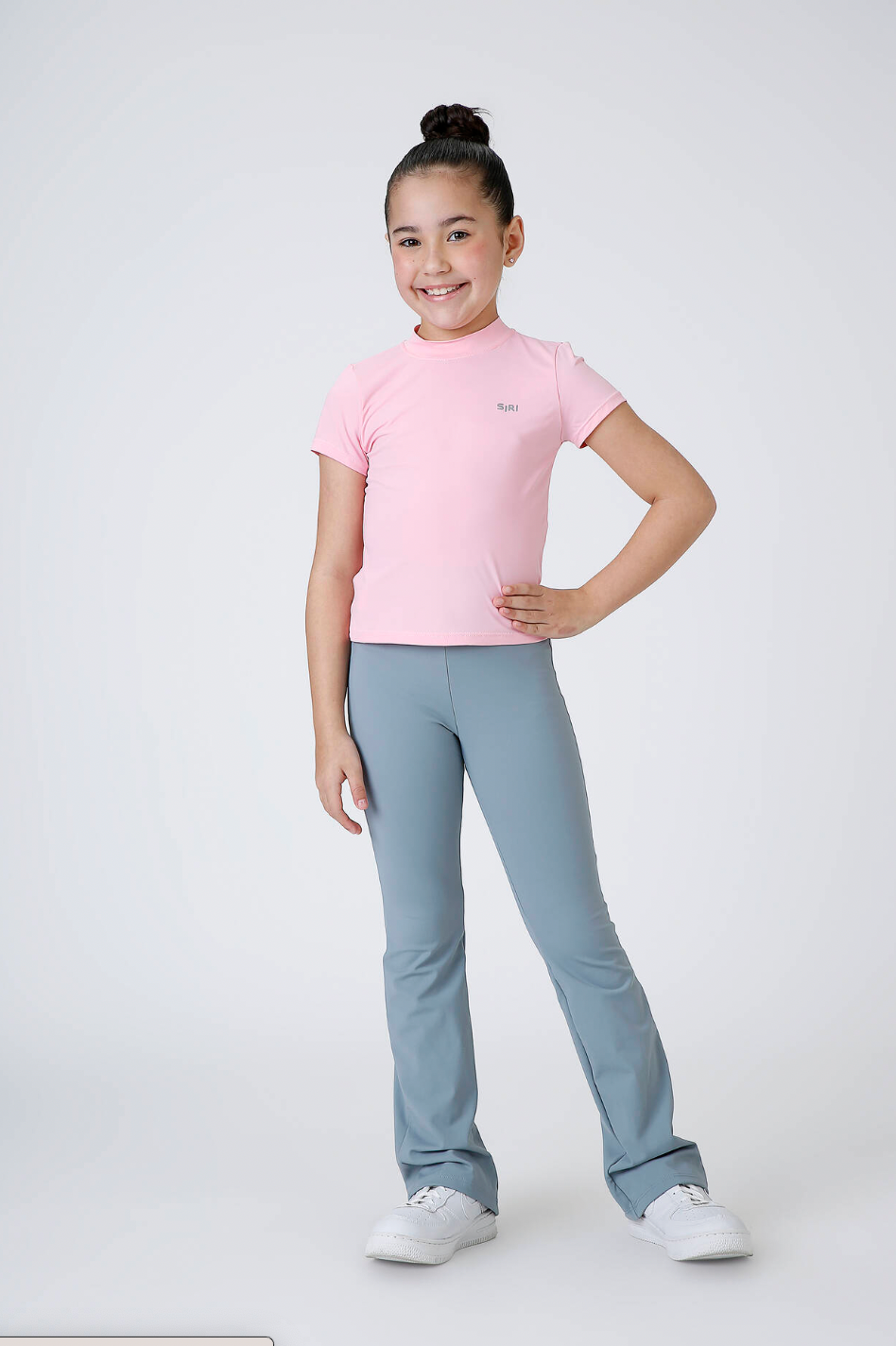 Conjunto Infantil Blusa Malu Hug Ballet Rosa e Calça Bailarina Malu Ballet Cinza - Siri Sport
