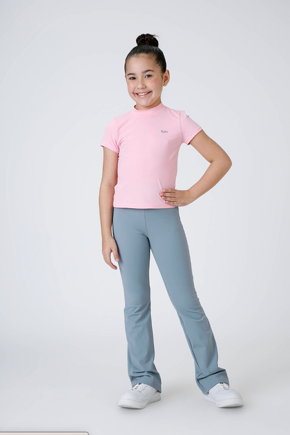 Conjunto Infantil Blusa Malu Hug Ballet Rosa e Calça Bailarina Malu Ballet Cinza - Siri Sport