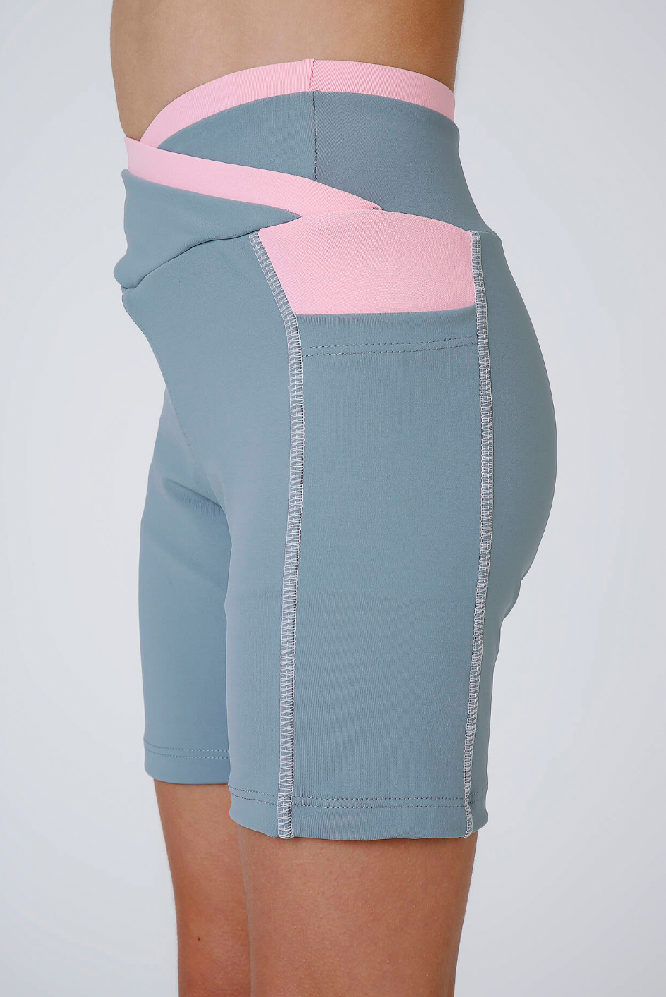 Conjunto Infantil Top Sara Ballet Rosa e Bermuda Sara Ballet Cinza - Siri Sport