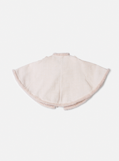 Conjunto Infantil Conceito Capa, Colete e Shorts Tweed Off White - Animê