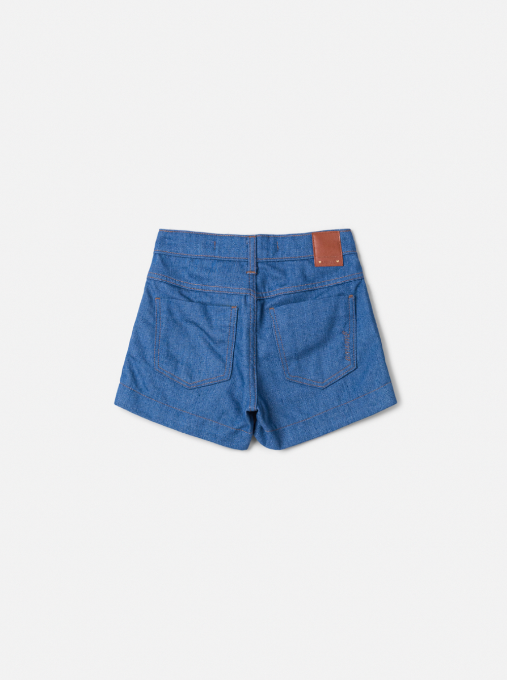 Conjunto Infantil Colete e Shorts Jeans Bordada Tule Flores - Animê
