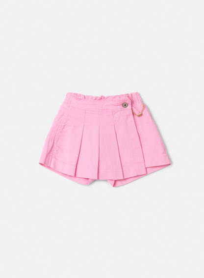 Conjunto Infantil Camisa Minnie Flores e Shorts-saia Sarja Rosa Girly - Animê Petite
