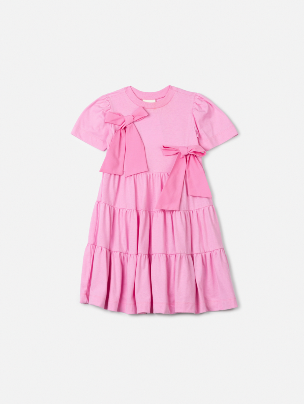 Vestido Infantil Algodão Laços Rosa Girly - Animê Petite