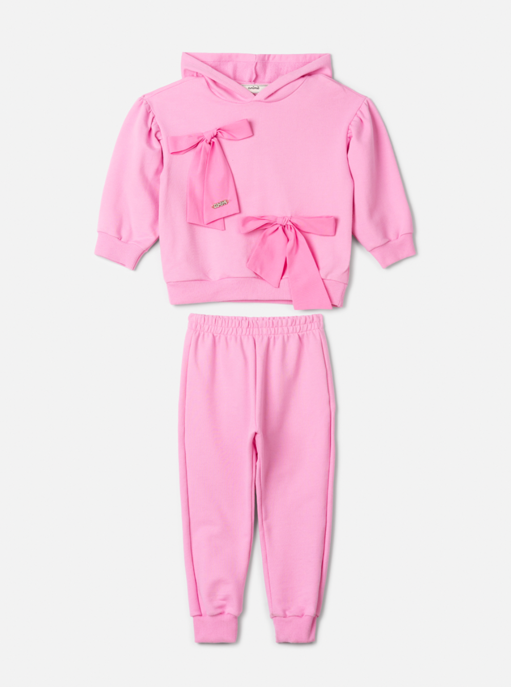 Conjunto Infantil Casaco e Calça Moletom Rosa Girly - Animê Petite