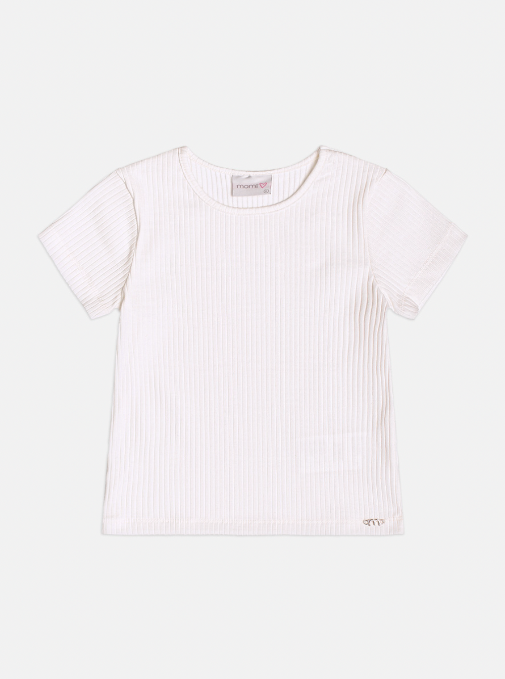 Jardineira Infantil Jeans Maxi Laço com Blusa Básica Off White - Momi