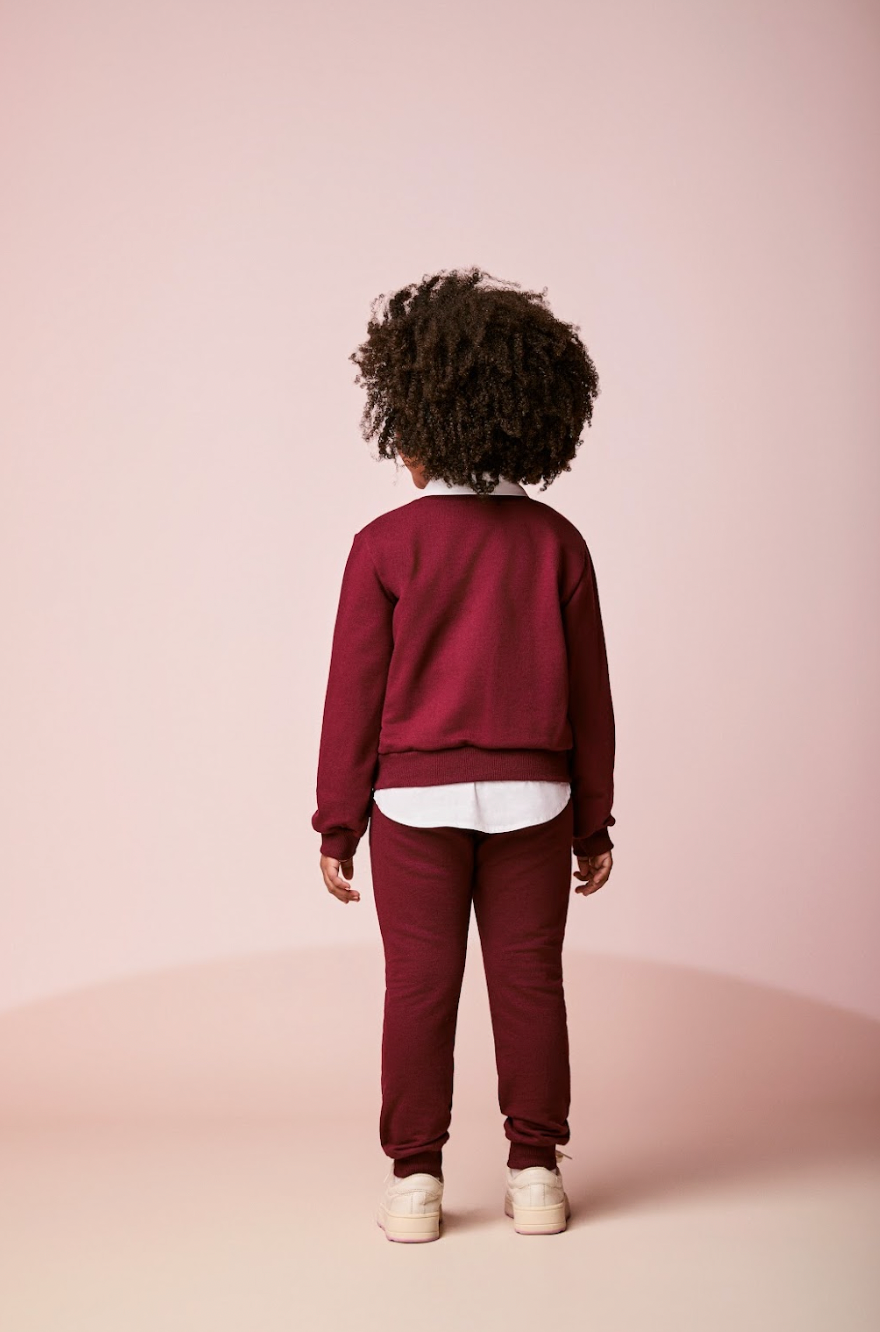 Conjunto Infantil Moletom Casaco Urso e Calça Cramberry - Momi