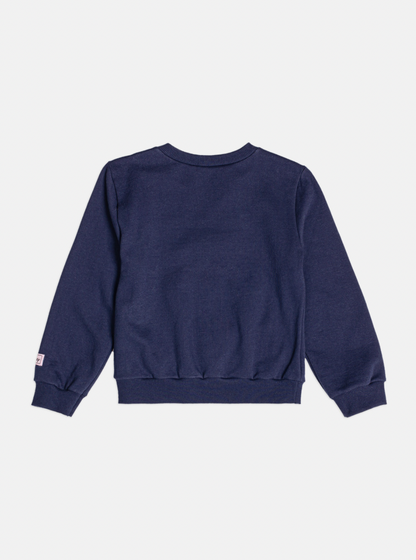 Conjunto Infantil Moletom Casaco Daisy e Calça Marinho - Momi