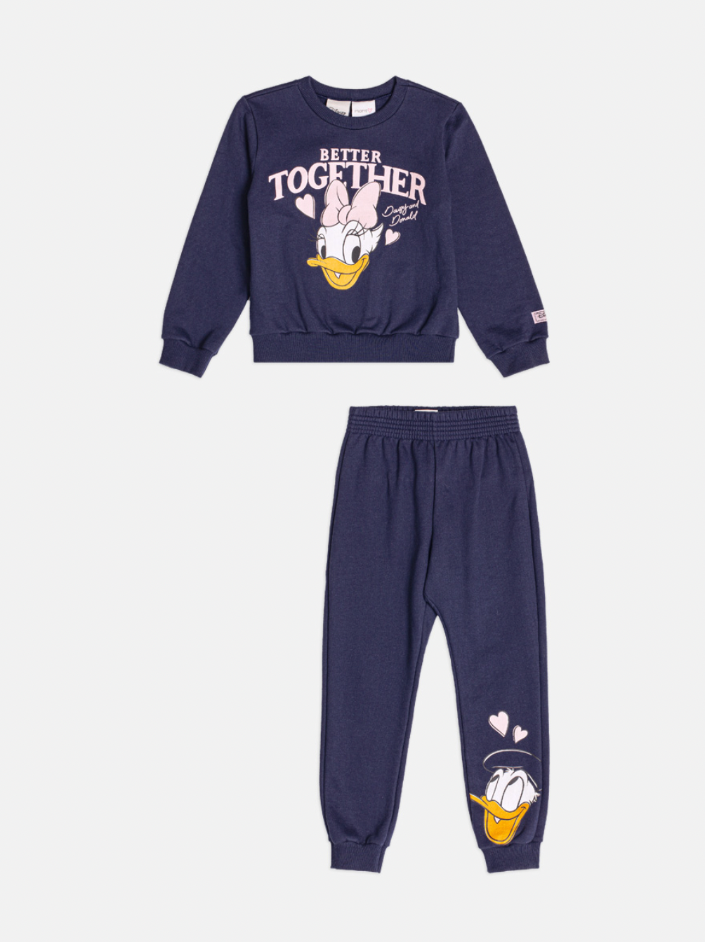 Conjunto Infantil Moletom Casaco Daisy e Calça Marinho - Momi