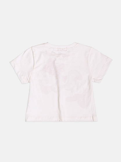 Conjunto Infantil Blusa Daisy & Donald com Shorts Lenço Rosa - Momi