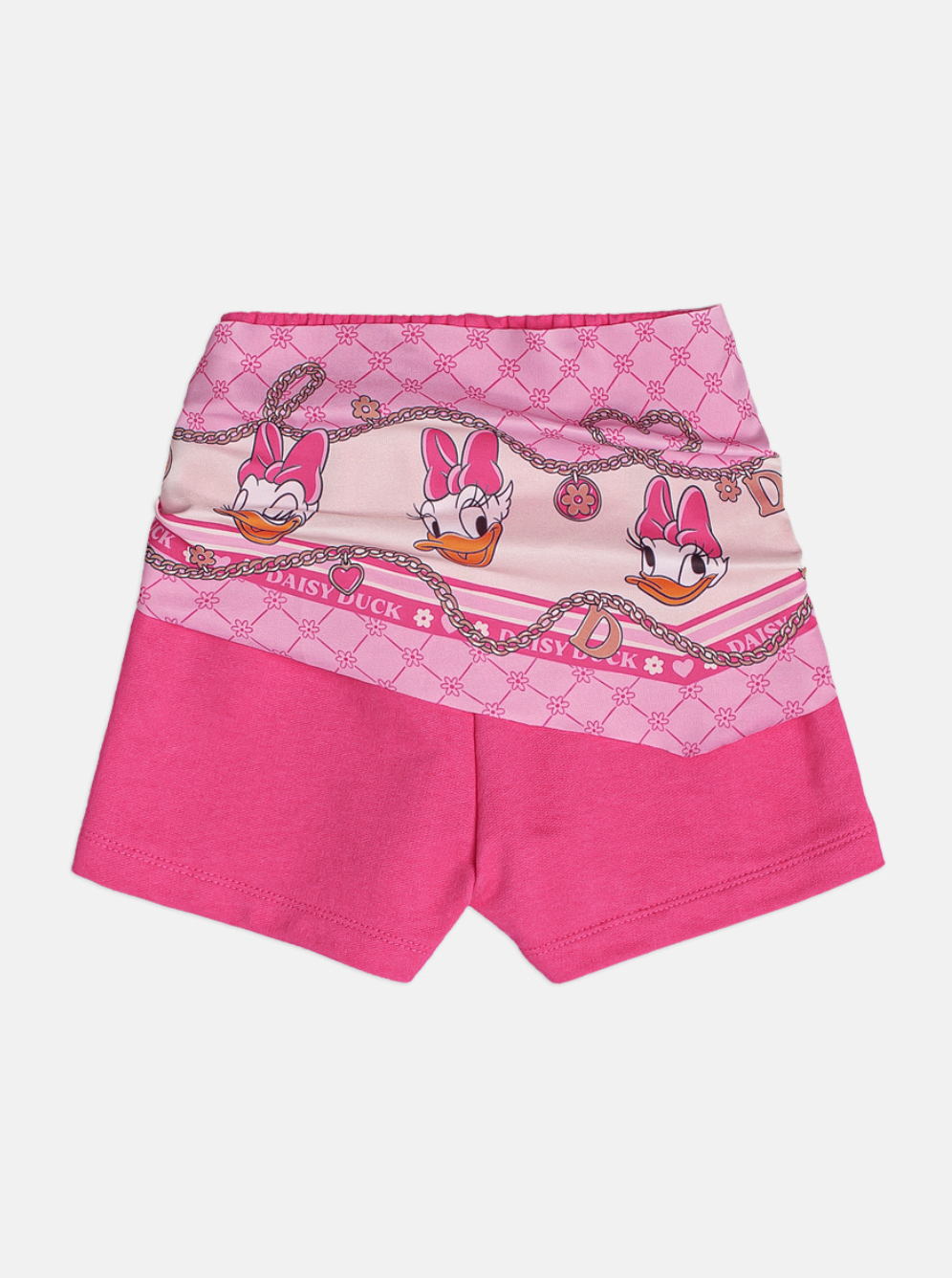 Conjunto Infantil Blusa Daisy & Donald com Shorts Lenço Rosa - Momi