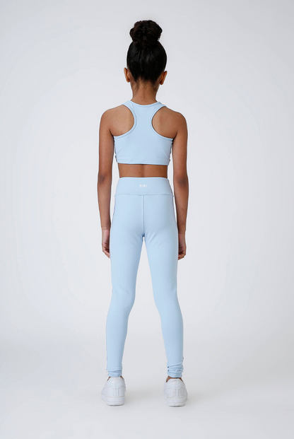 Conjunto Infantil Top Jessica Tenista Azul e Legging Fuseau Jessica Tenista Azul - Siri Sport