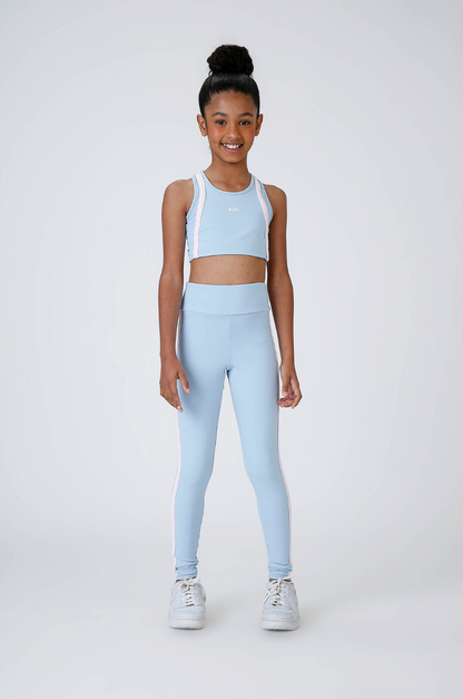Conjunto Infantil Top Jessica Tenista Azul e Legging Fuseau Jessica Tenista Azul - Siri Sport