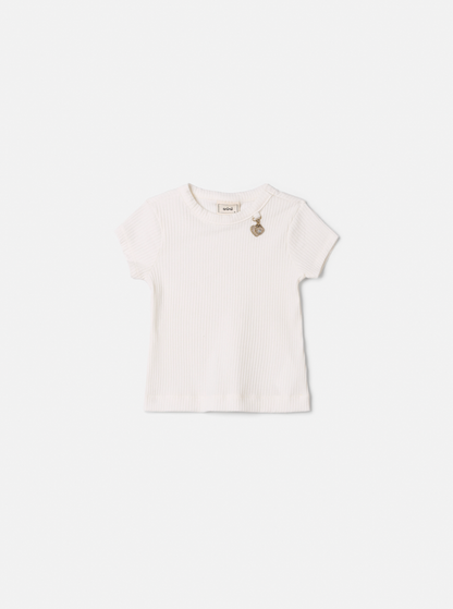 Blusa Infantil Essentials Canelada Off White - Animê