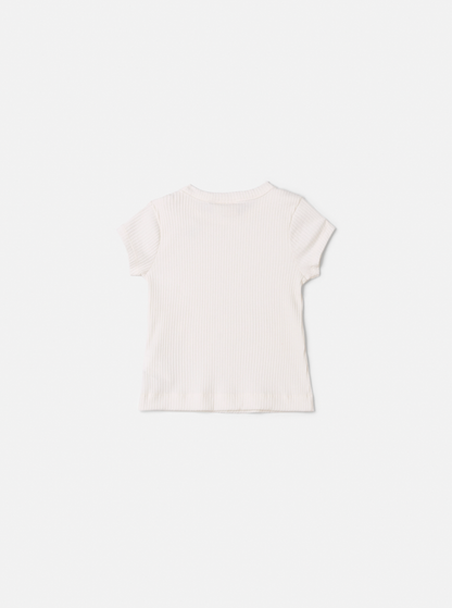Blusa Infantil Essentials Canelada Off White - Animê