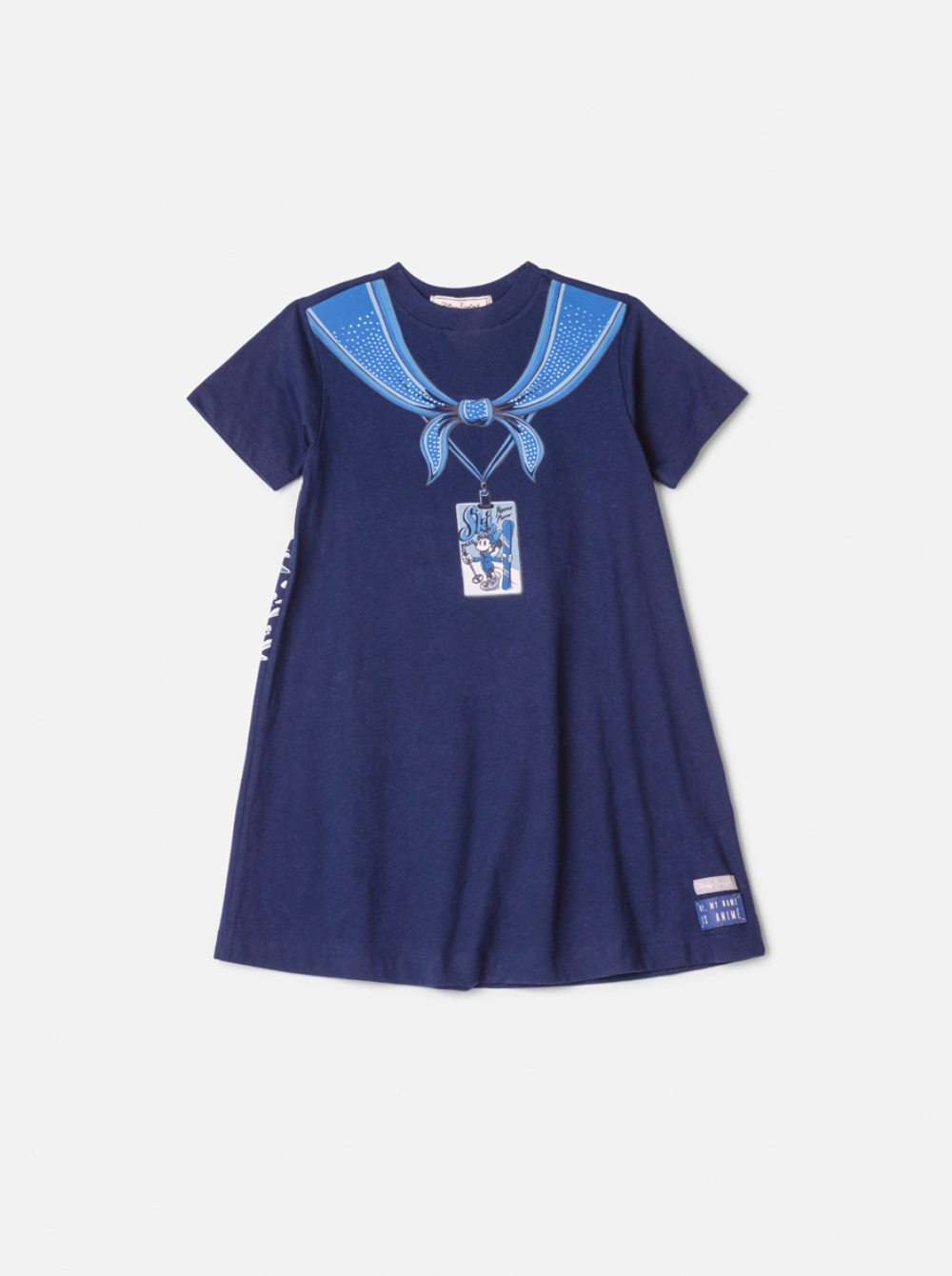 Vestido Infantil Lenço Minnie Ski Marinho - Animê