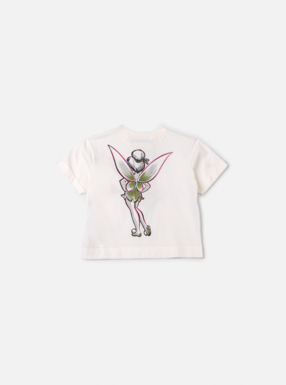 Conjunto Infantil Blusa Tiker Bell Off White e Saia Foil Prata - Animê Petite