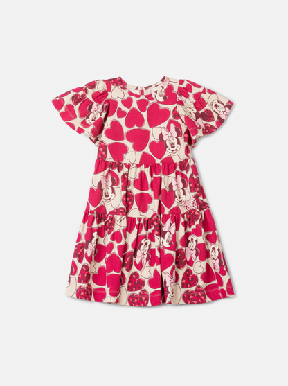 Vestido Infantil Minnie Mouse Hearts - Animê Petite