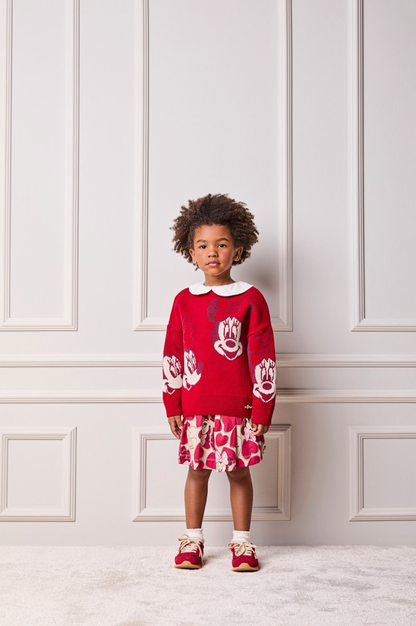 Conjunto Infantil Camiseta MC e Saia Minnie Mouse Hearts - Animê Petite