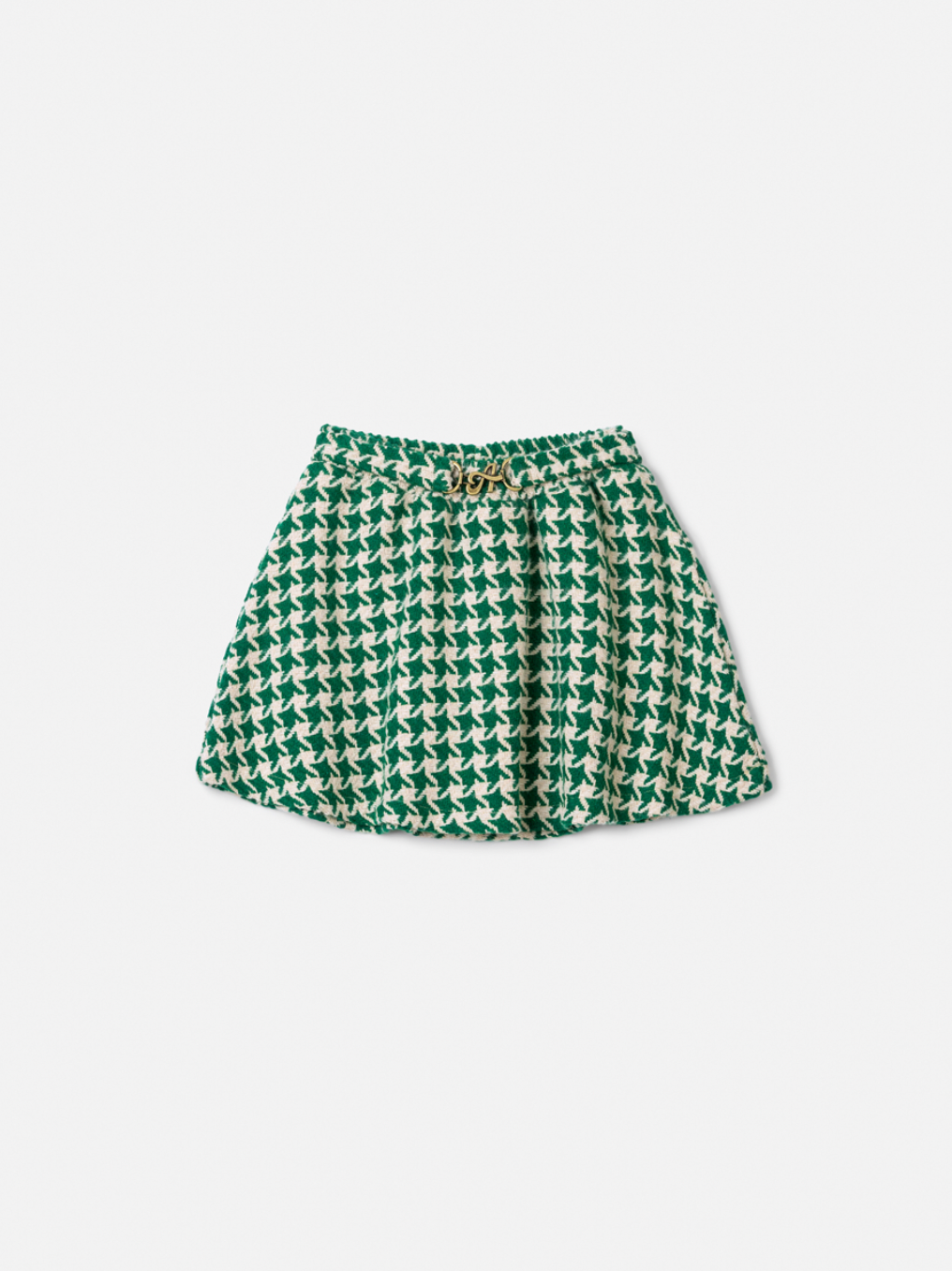 Conjunto Infantil Trio Casaco Tweed Xadrez, Camisa Gola Babados Rendas e Saia Tweed Xadrez - Animê