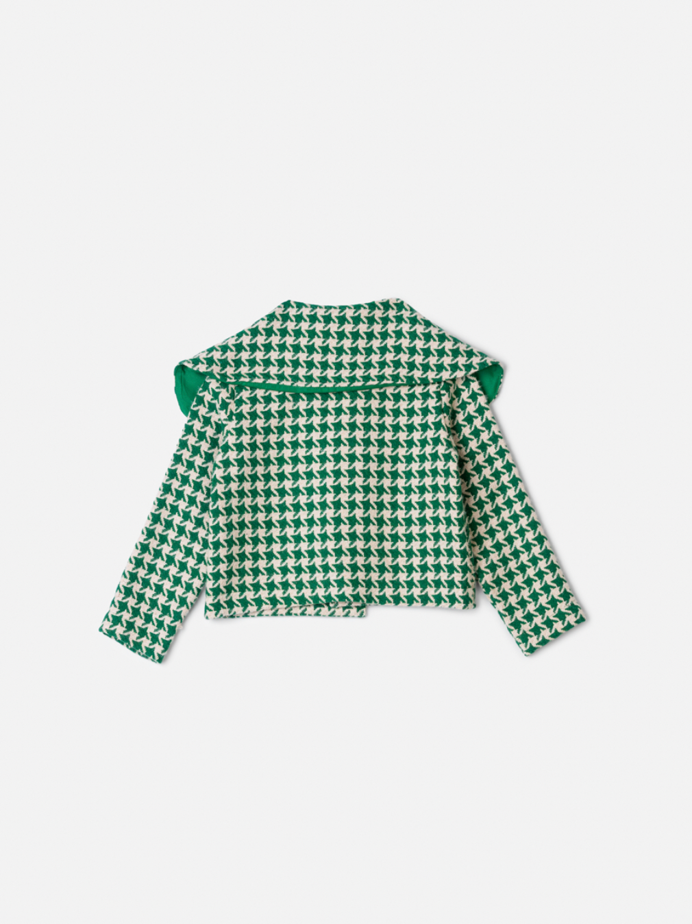 Conjunto Infantil Trio Casaco Tweed Xadrez, Camisa Gola Babados Rendas e Saia Tweed Xadrez - Animê