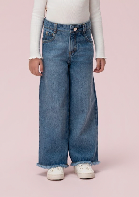 Calça Jeans Infantil Algodão Essential - Petit Cherie