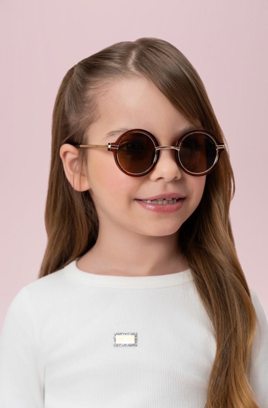 Óculos Infantil Round Marrom - Petit Cherie