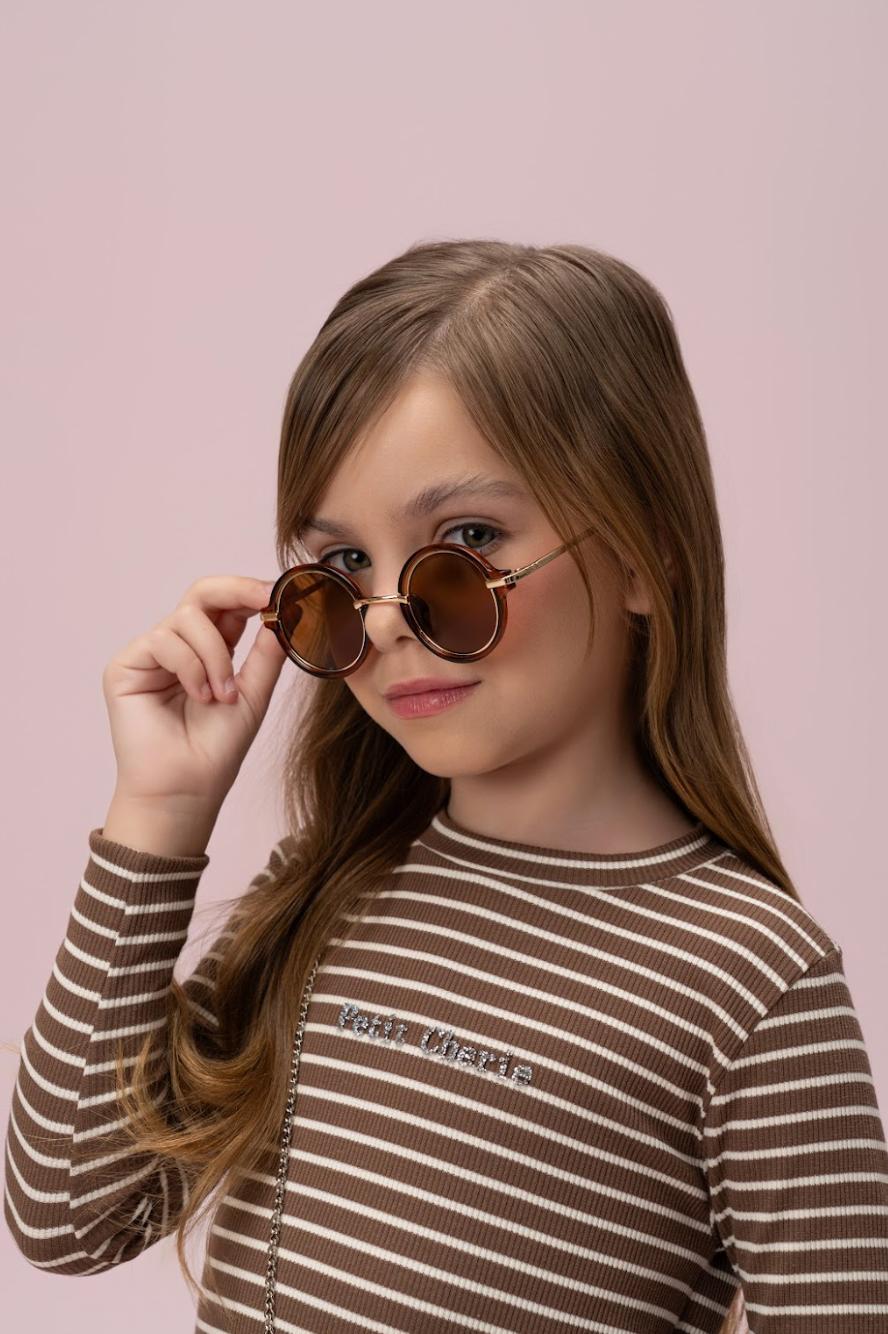 Óculos Infantil Round Marrom - Petit Cherie