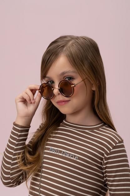 Óculos Infantil Round Marrom - Petit Cherie