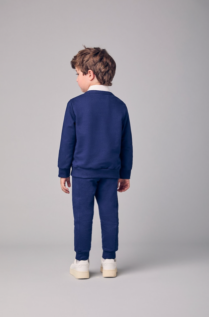 Conjunto Infantil Moletom Clássico YCC Casaco e Calça Marinho - Youccie