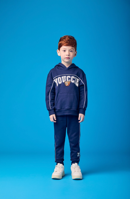 Conjunto Infantil Moletom YCC Ursinho Casaco e Calça Marinho - Youccie