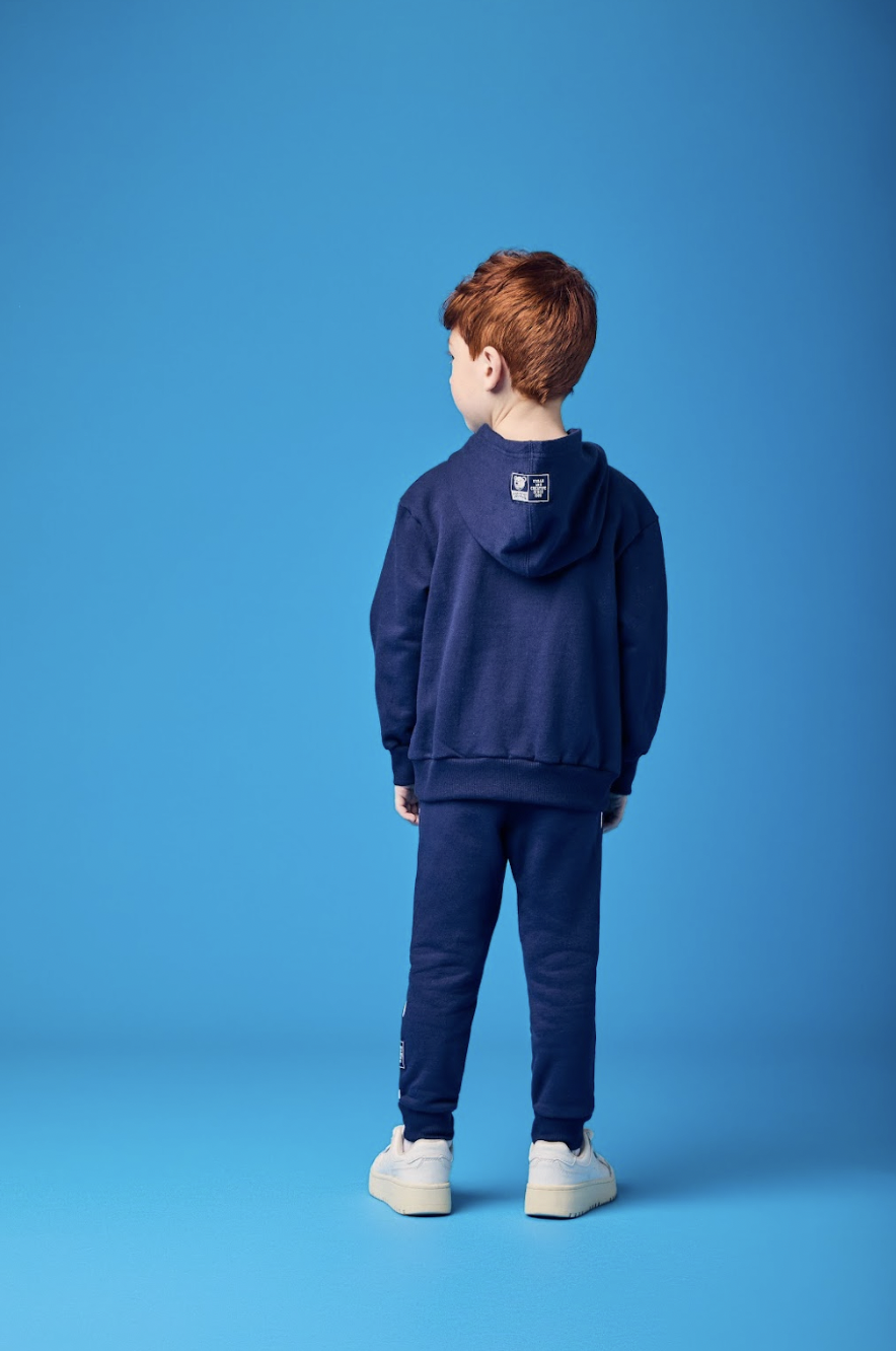 Conjunto Infantil Moletom YCC Ursinho Casaco e Calça Marinho - Youccie