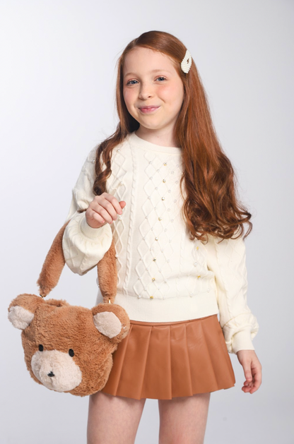 Bolsa Infantil Carinha de Urso Fofinho - Luluzinha